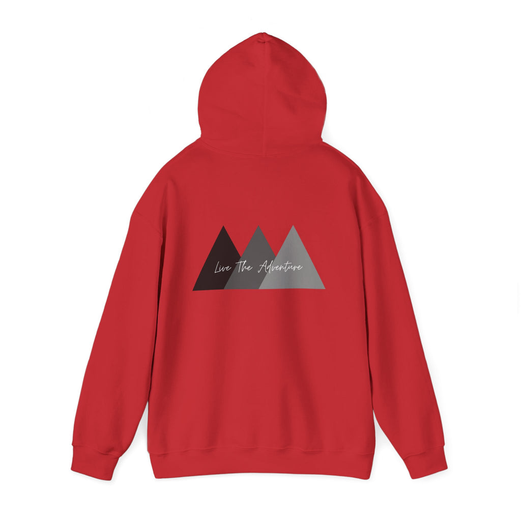 Adventure Logo Hoodie — "norvix" Minimal Mountain Graphic