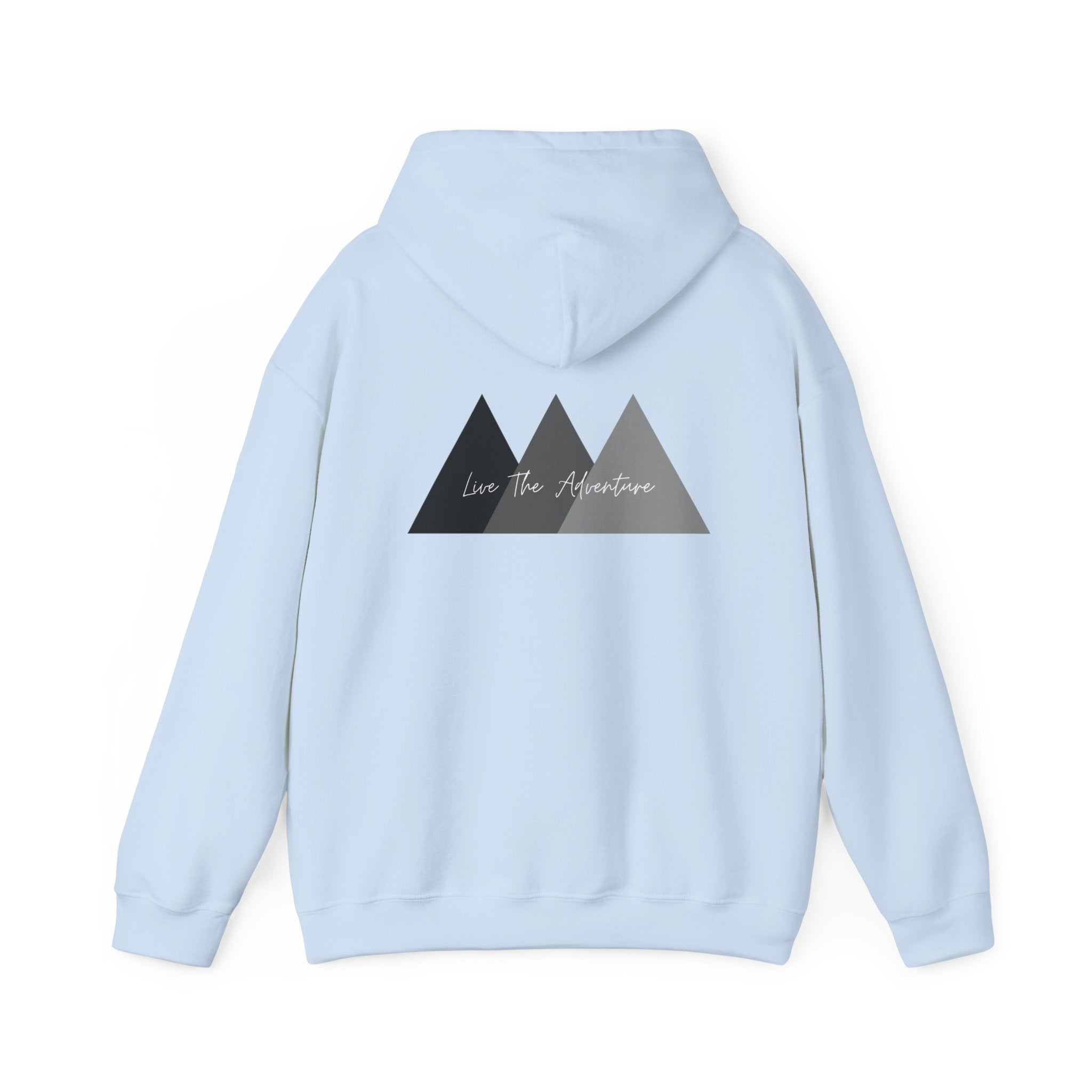 Adventure Logo Hoodie — "norvix" Minimal Mountain Graphic