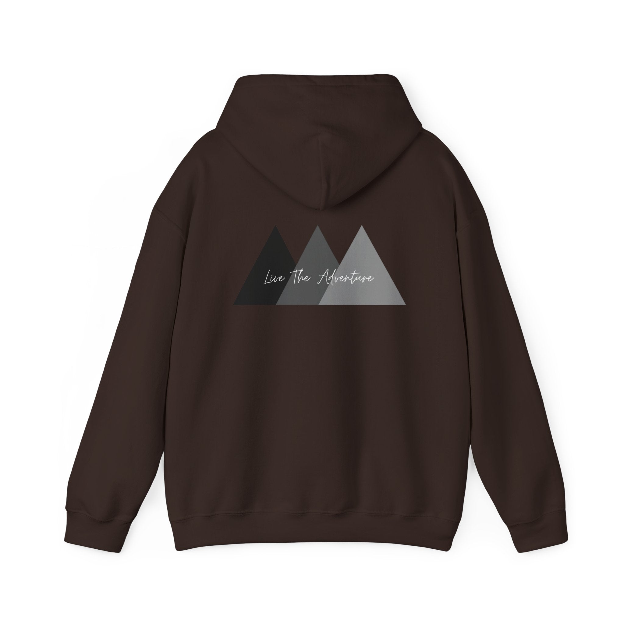 Adventure Logo Hoodie — "norvix" Minimal Mountain Graphic