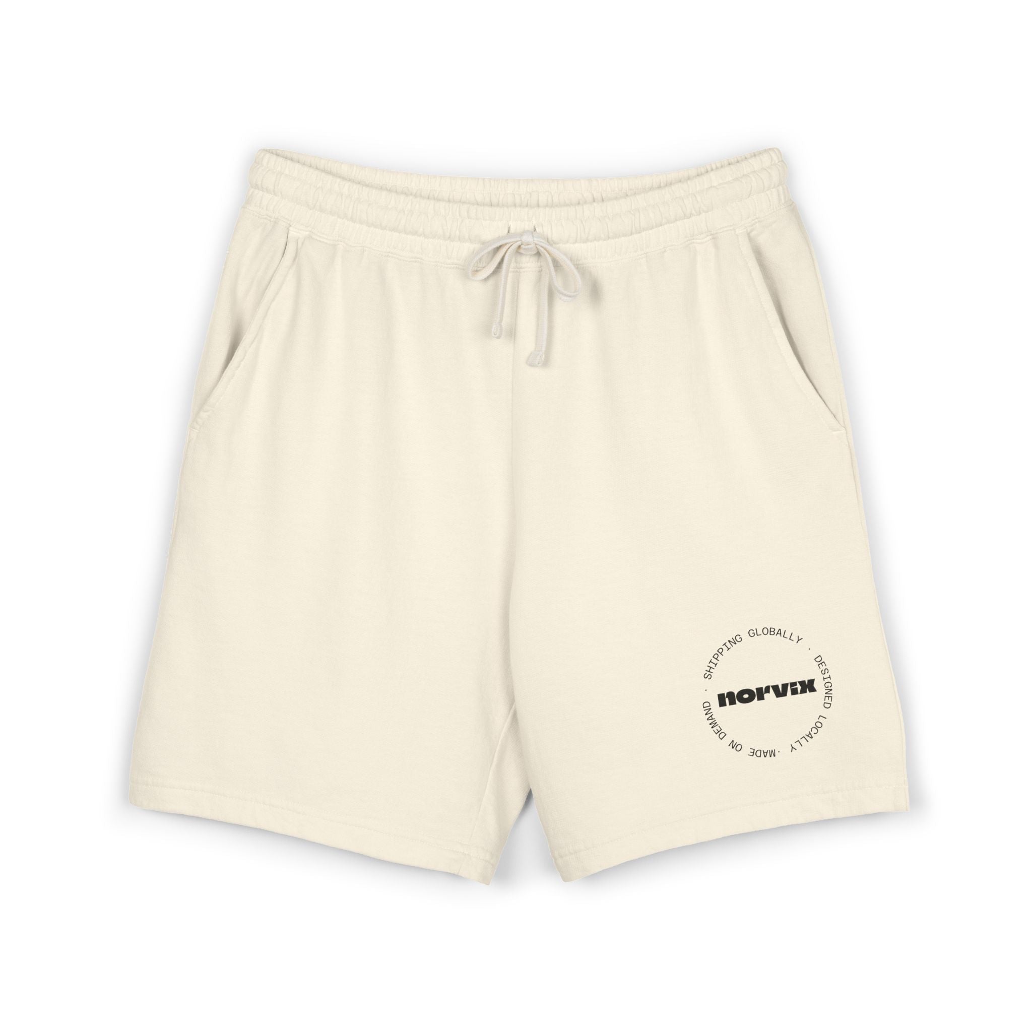 norvix- Lightweight Garment-Dyed Fleece Sweat Shorts — Minimal 'ROFVXR' Logo