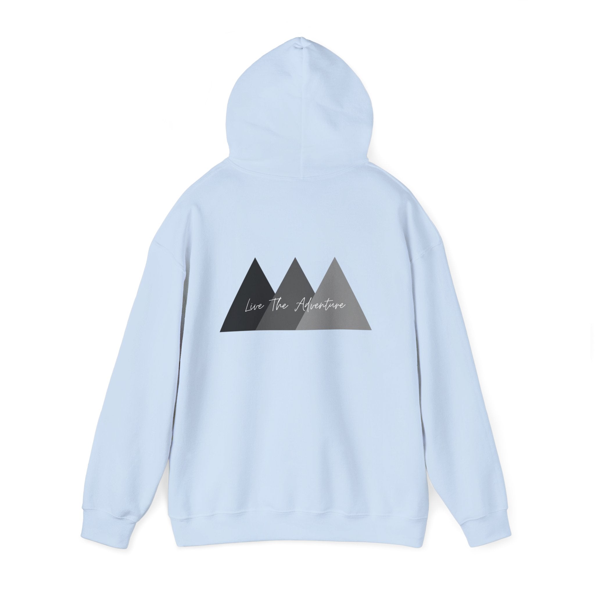 Adventure Logo Hoodie — "norvix" Minimal Mountain Graphic