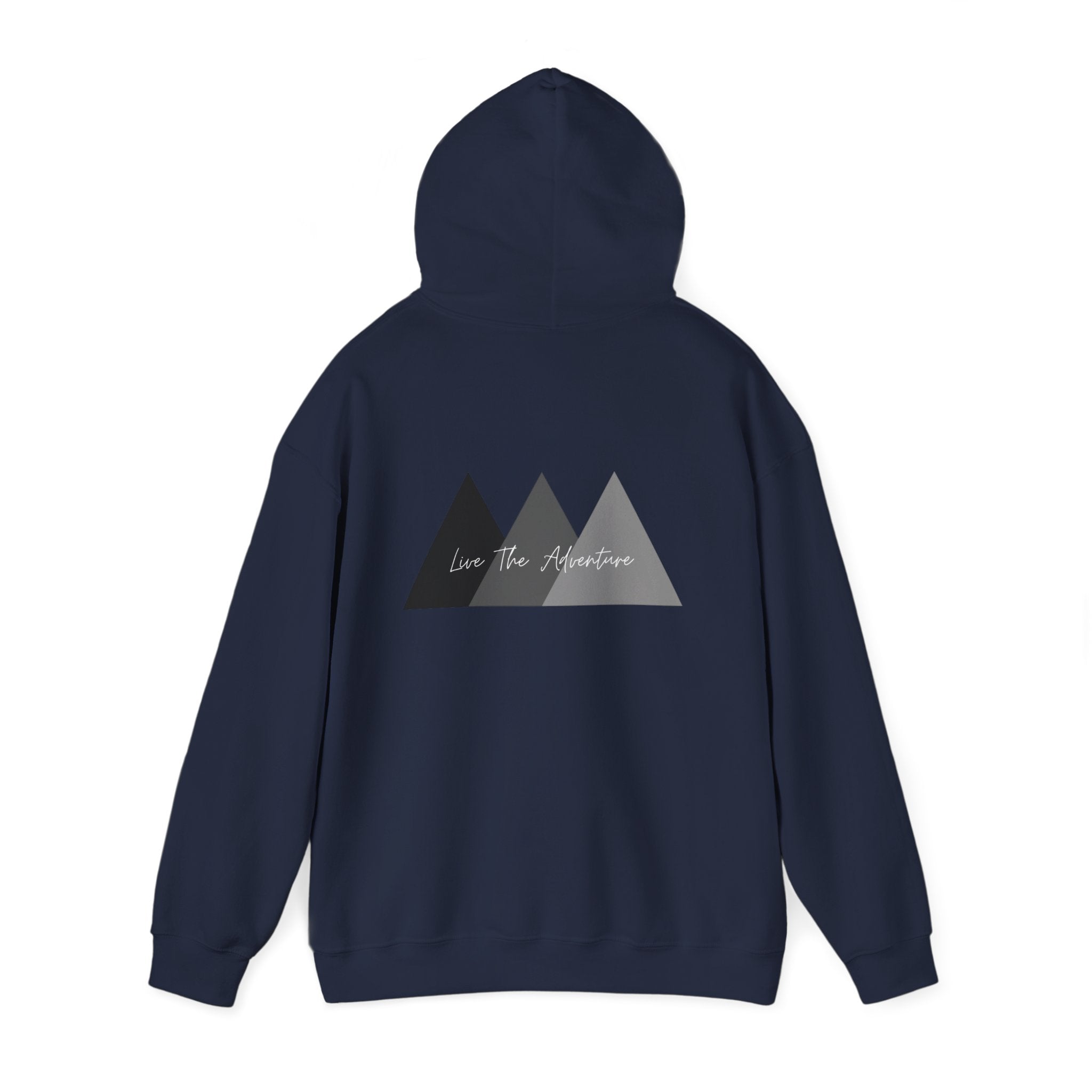 Adventure Logo Hoodie — "norvix" Minimal Mountain Graphic