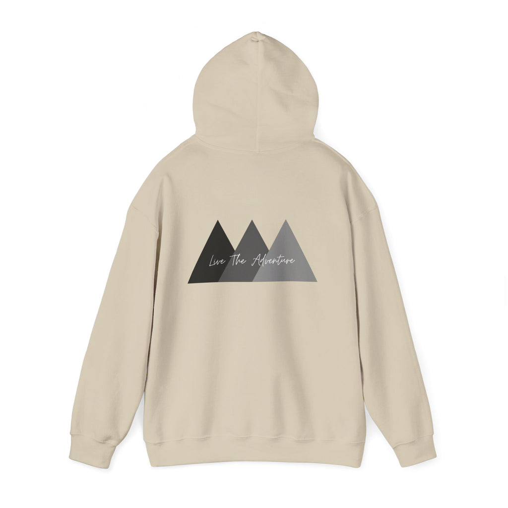 Adventure Logo Hoodie — "norvix" Minimal Mountain Graphic