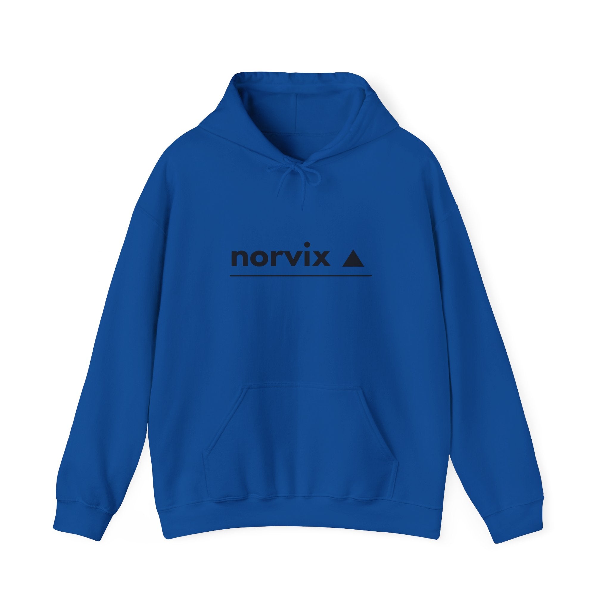 Adventure Logo Hoodie — "norvix" Minimal Mountain Graphic
