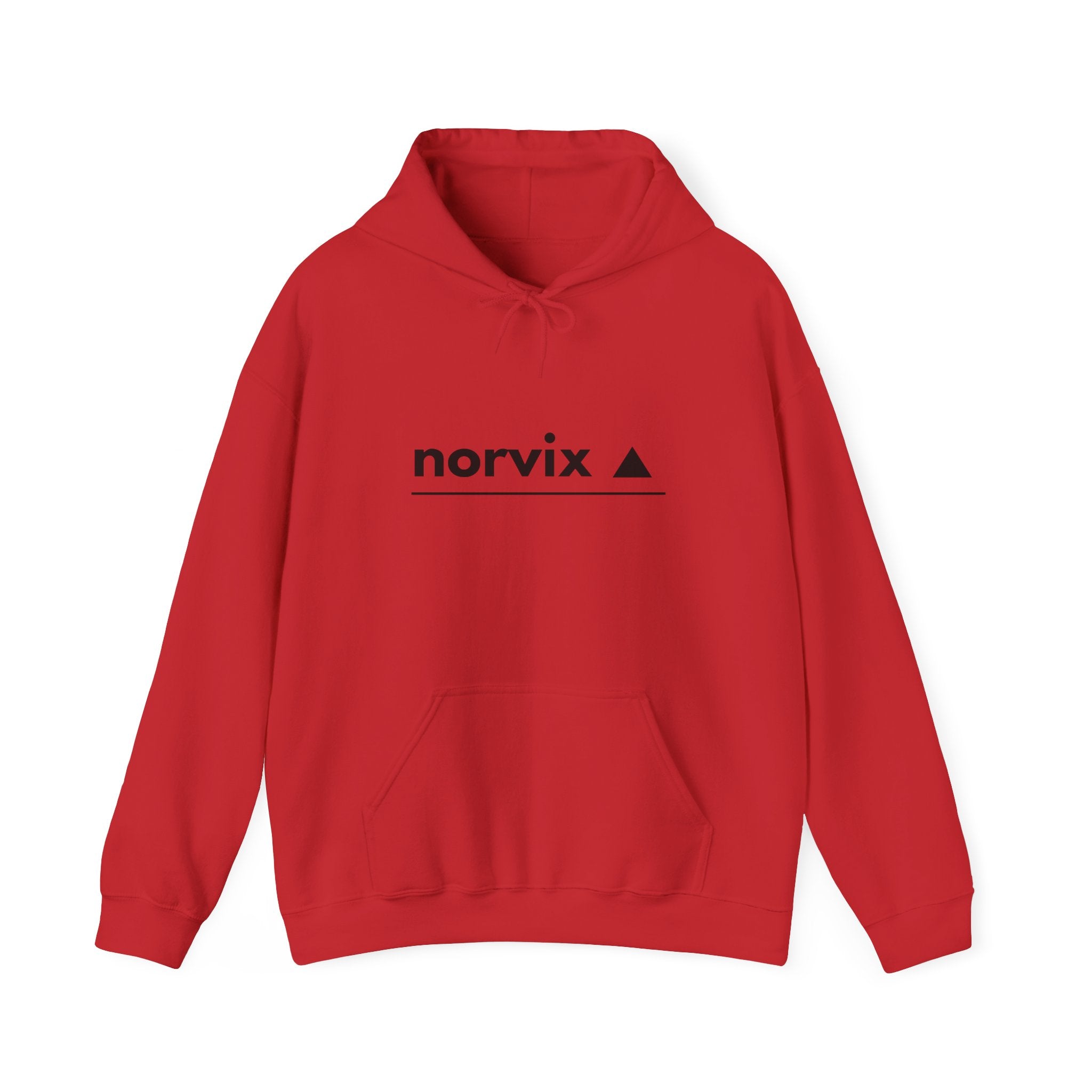 Adventure Logo Hoodie — "norvix" Minimal Mountain Graphic
