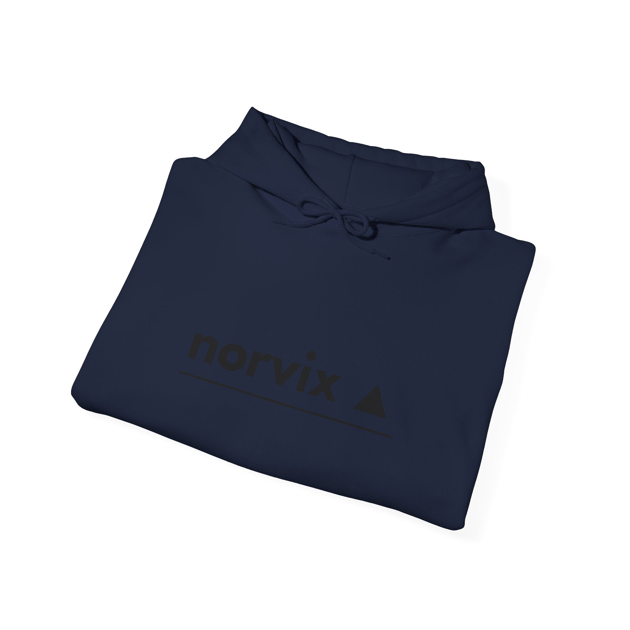 Adventure Logo Hoodie — "norvix" Minimal Mountain Graphic