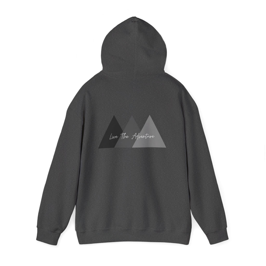 Adventure Logo Hoodie — "norvix" Minimal Mountain Graphic