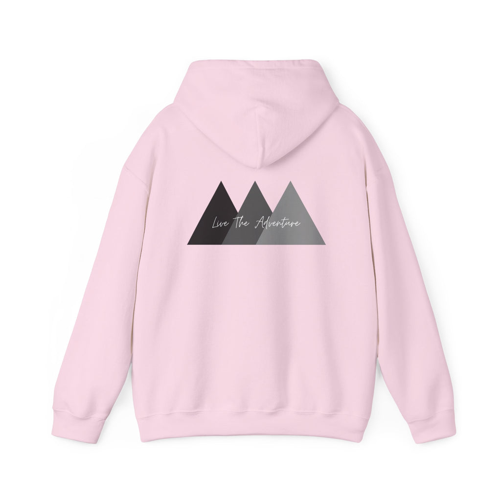 Adventure Logo Hoodie — "norvix" Minimal Mountain Graphic