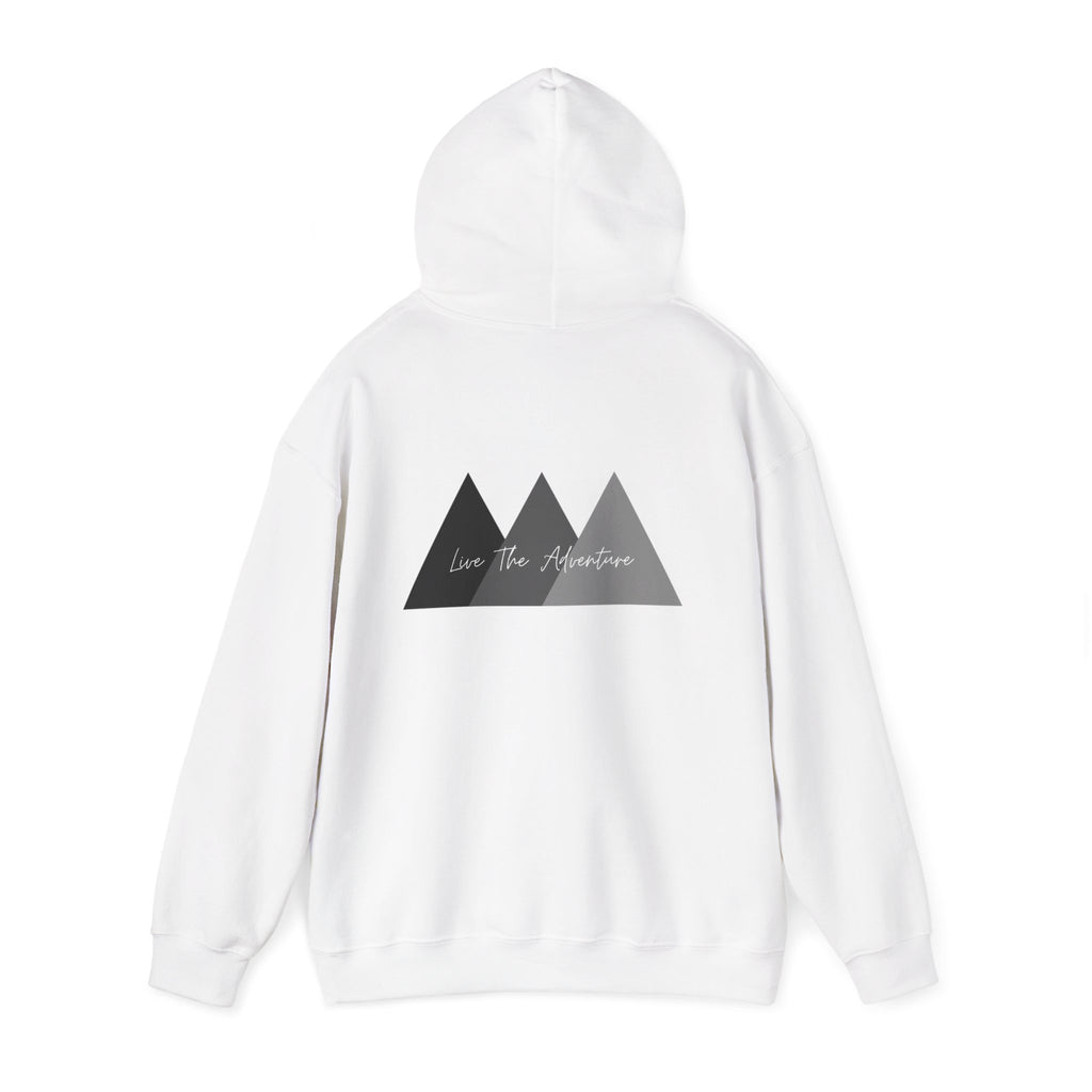 Adventure Logo Hoodie — "norvix" Minimal Mountain Graphic