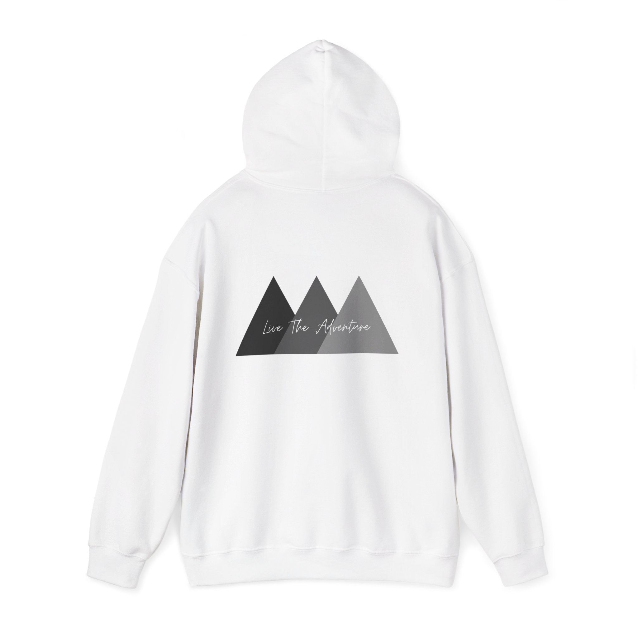 Adventure Logo Hoodie — "norvix" Minimal Mountain Graphic