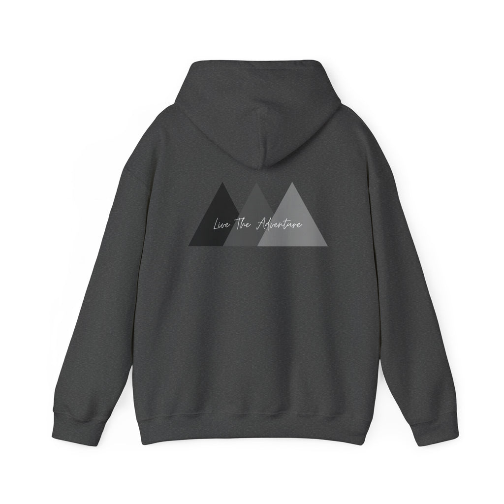 Adventure Logo Hoodie — "norvix" Minimal Mountain Graphic