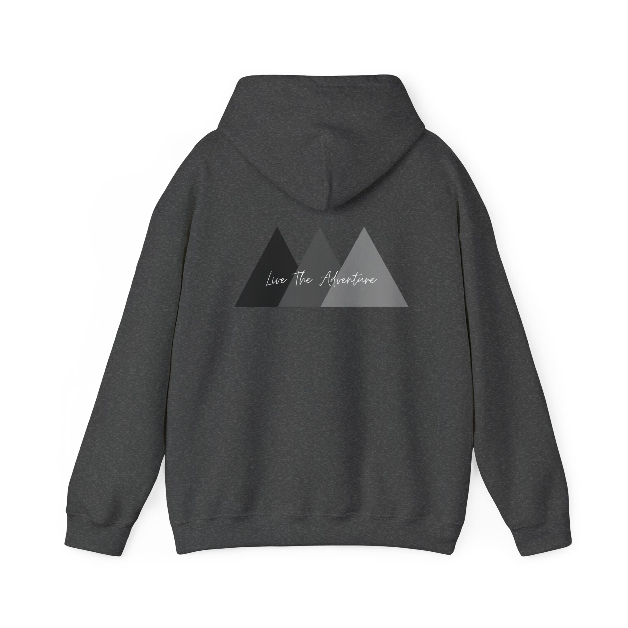 Adventure Logo Hoodie — "norvix" Minimal Mountain Graphic