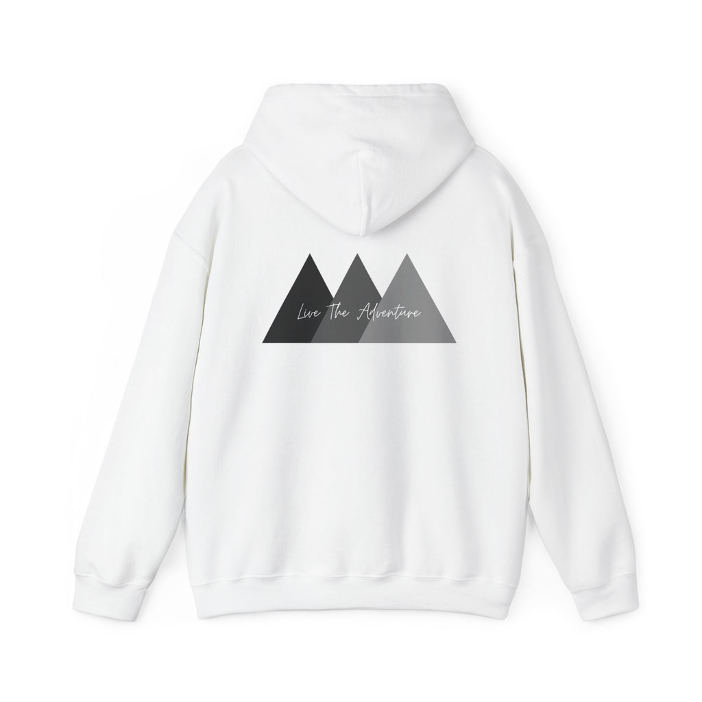 Adventure Logo Hoodie — "norvix" Minimal Mountain Graphic