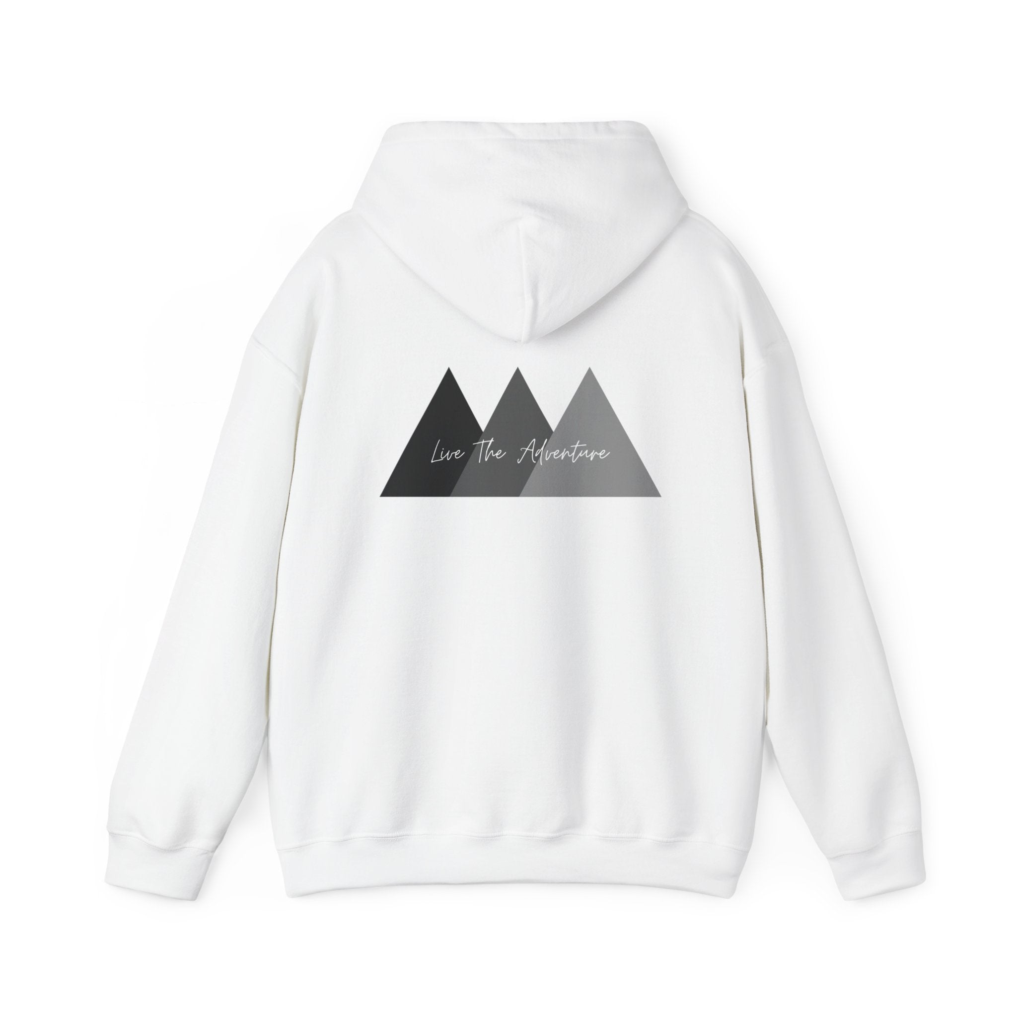 Adventure Logo Hoodie — "norvix" Minimal Mountain Graphic