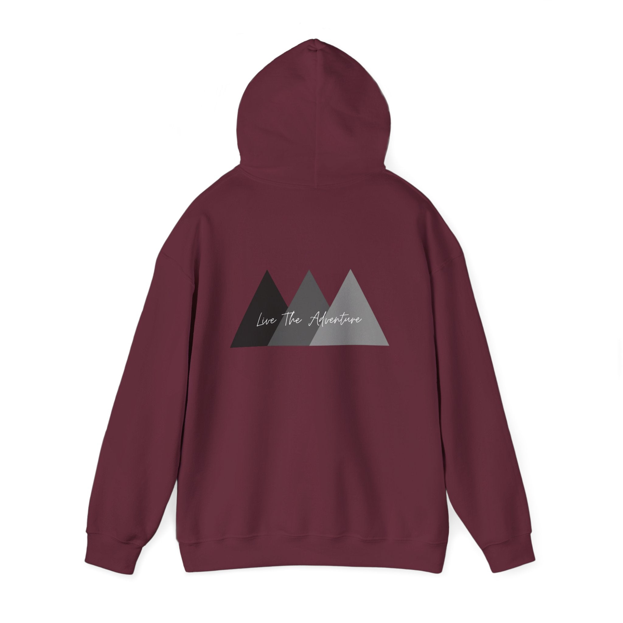 Adventure Logo Hoodie — "norvix" Minimal Mountain Graphic