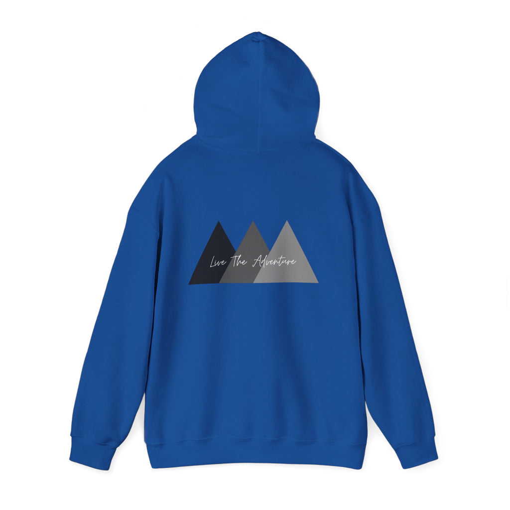 Adventure Logo Hoodie — "norvix" Minimal Mountain Graphic