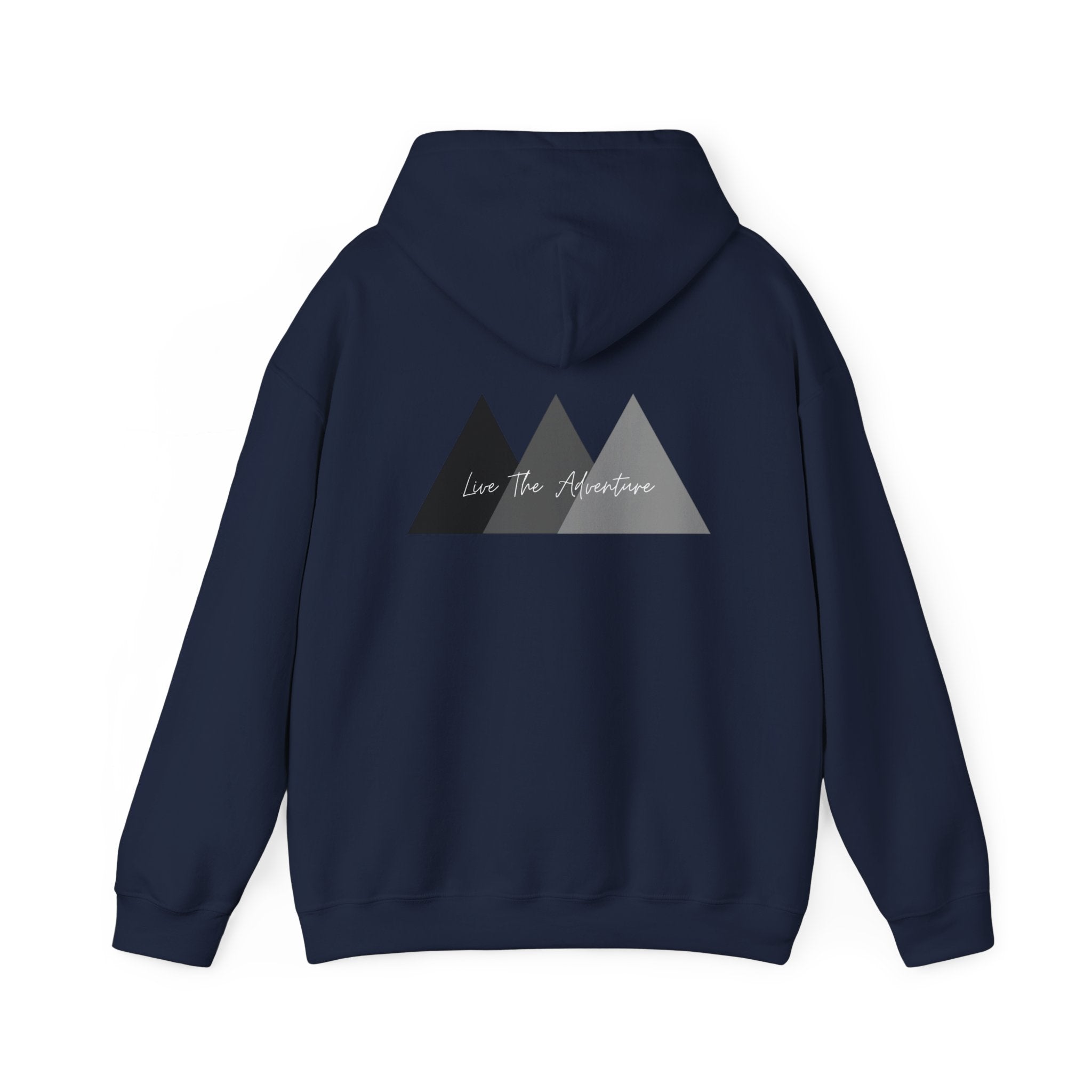 Adventure Logo Hoodie — "norvix" Minimal Mountain Graphic