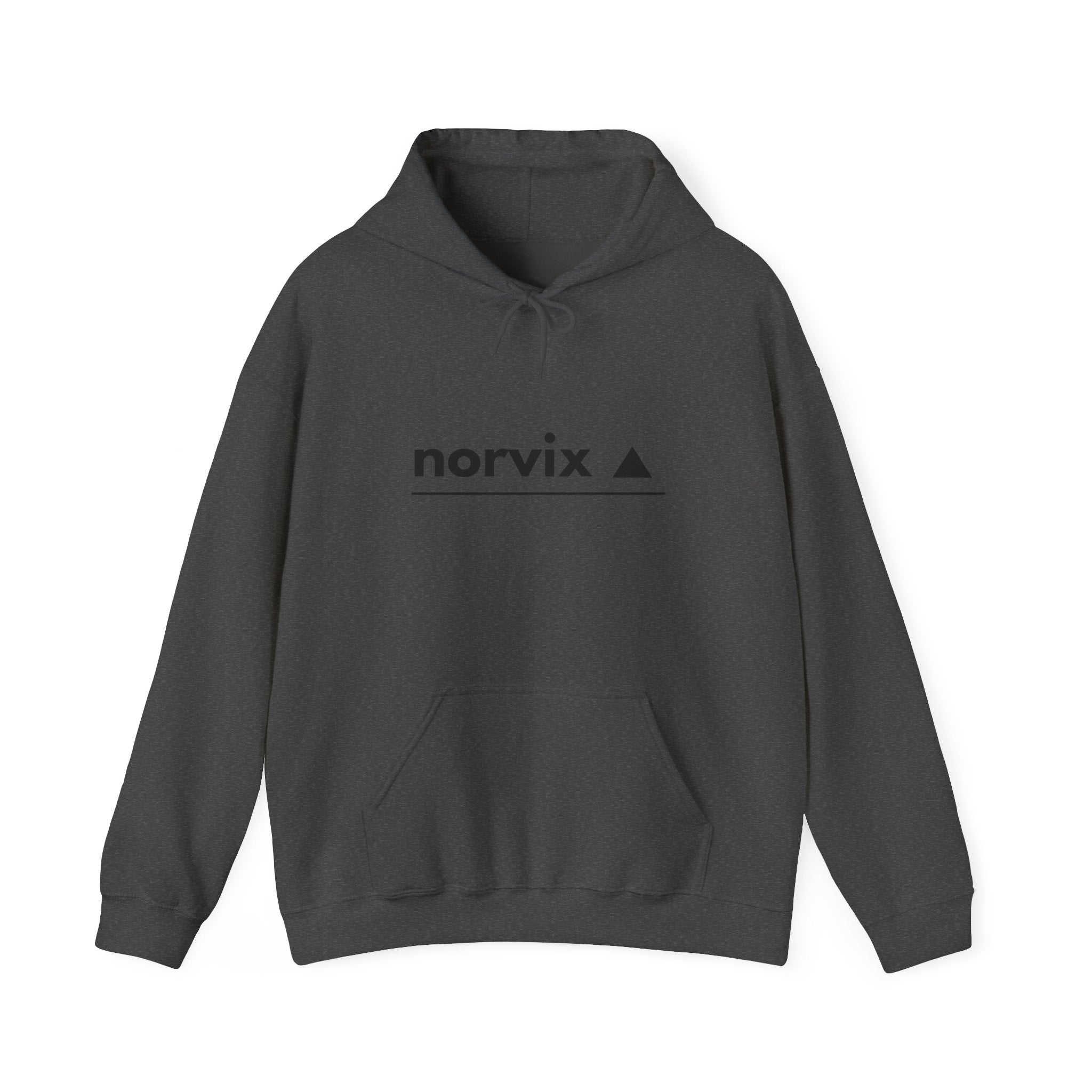 Adventure Logo Hoodie — "norvix" Minimal Mountain Graphic