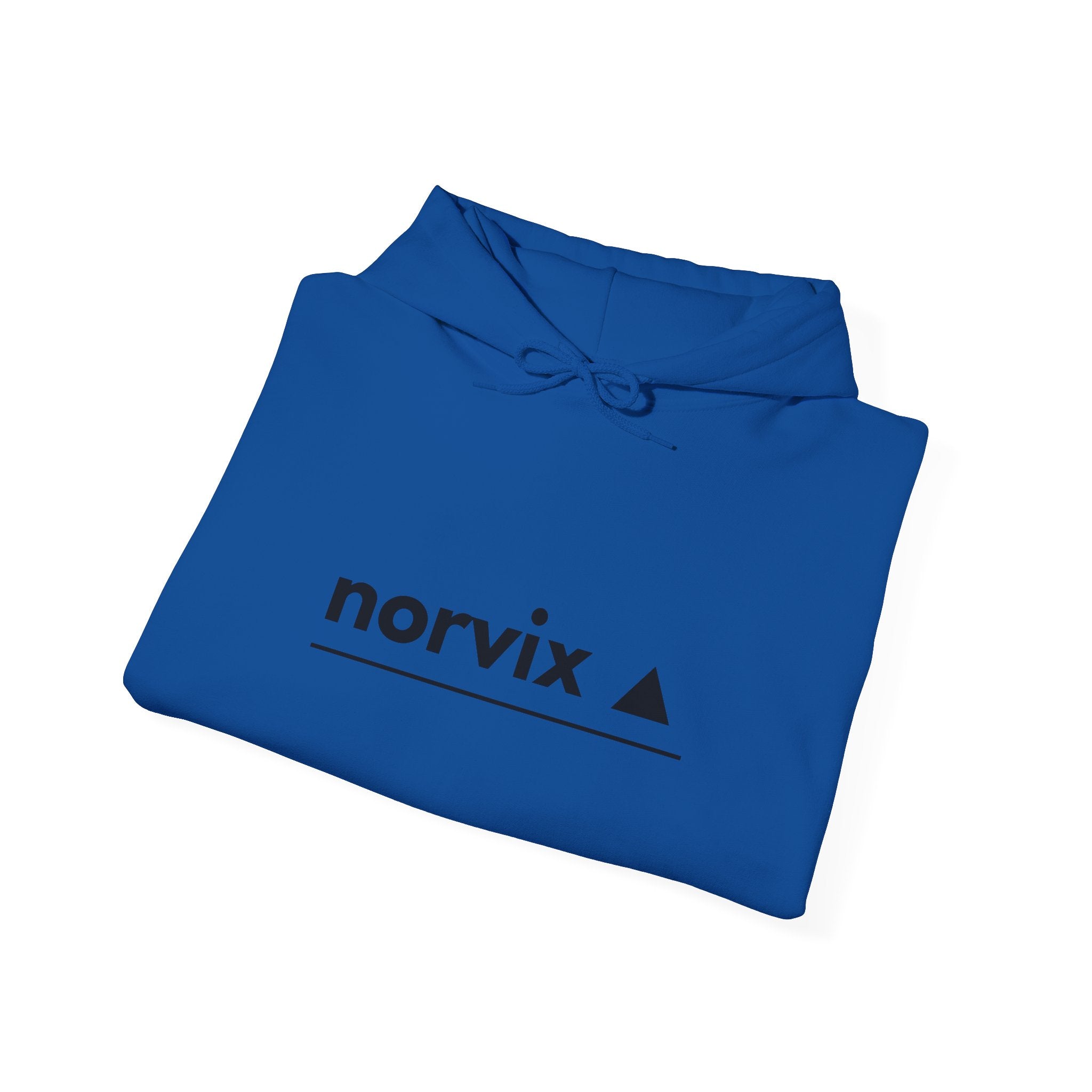 Adventure Logo Hoodie — "norvix" Minimal Mountain Graphic