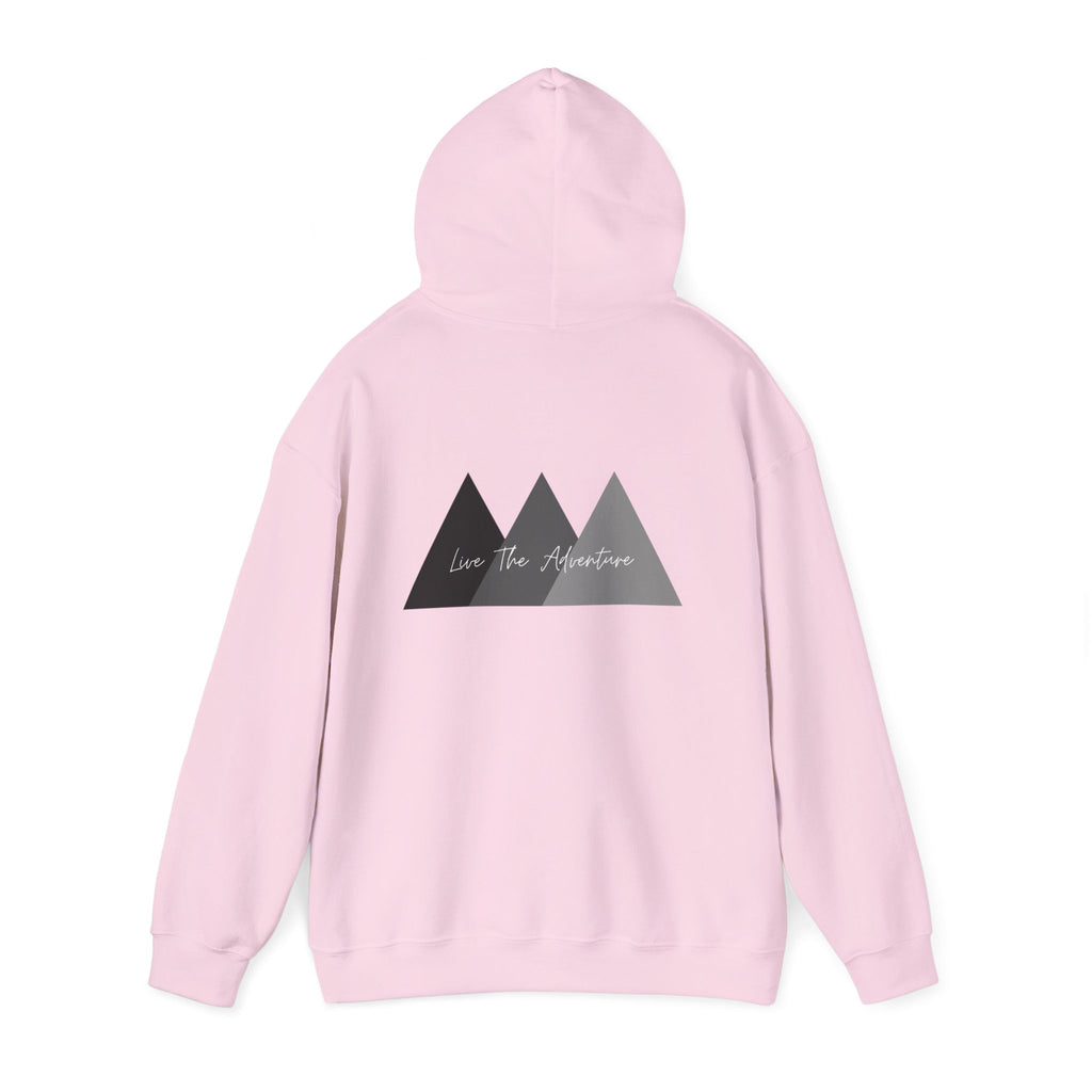 Adventure Logo Hoodie — "norvix" Minimal Mountain Graphic