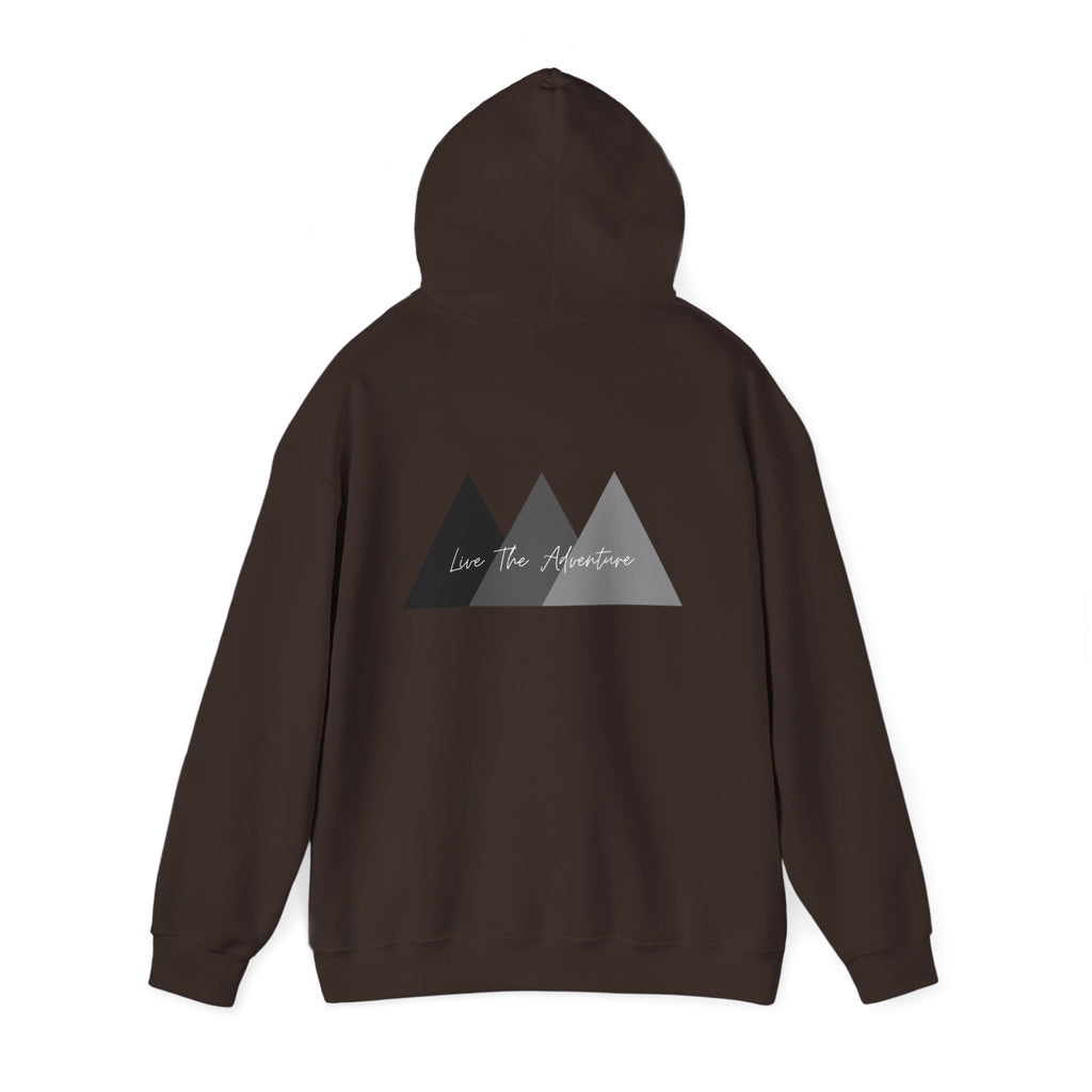 Adventure Logo Hoodie — "norvix" Minimal Mountain Graphic
